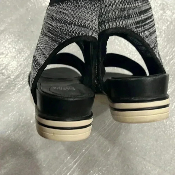 [8.5]Eileen Fisher Black White Knit Platform  Sandals - Picture 6 of 9